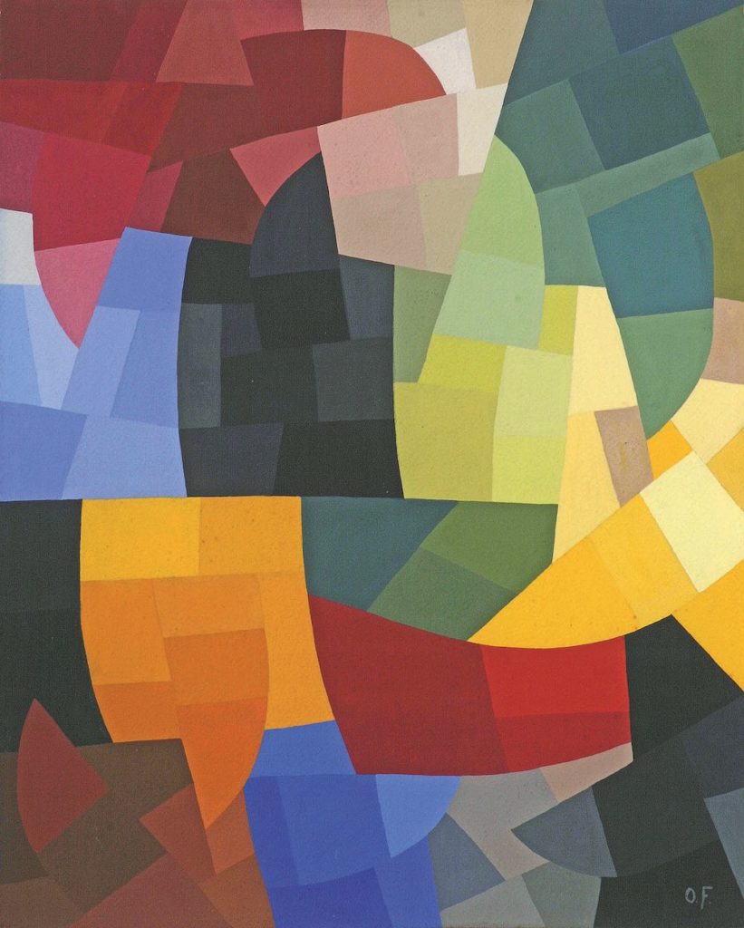 Otto-FREUNDLICH (1878-1943), Composition, 1939, Gouache sur papier, 54 x 43 cm, Musée de Pontoise, Donation Freundlich, © Musée de Pontoise