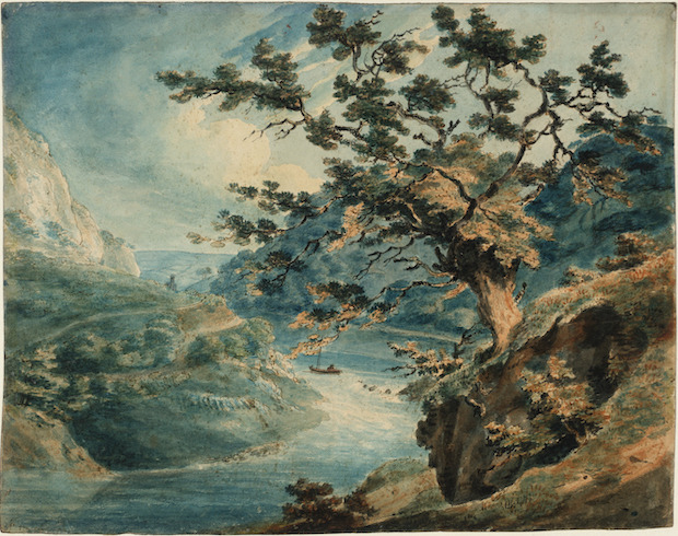 J. M. W. Turner, Vue des gorges de l’Avon,
1791, crayon, encre et aquarelle sur papier, 23,1 x 29,4 cm
Tate Photo © Tate