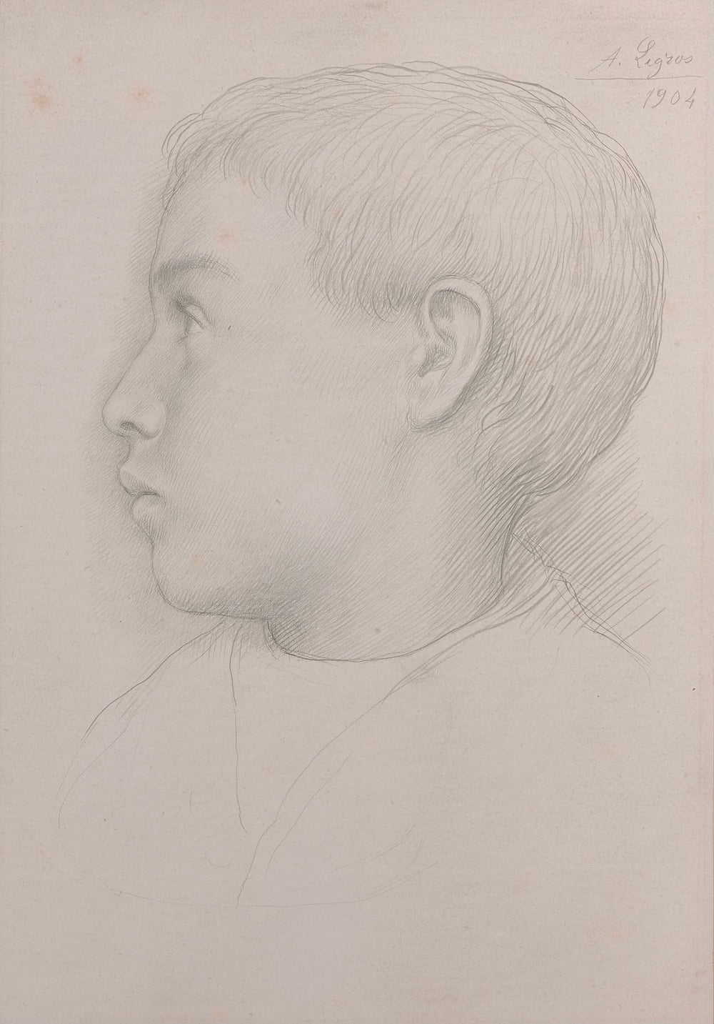 Alphonse Legros, Tête de jeune garçon de profil