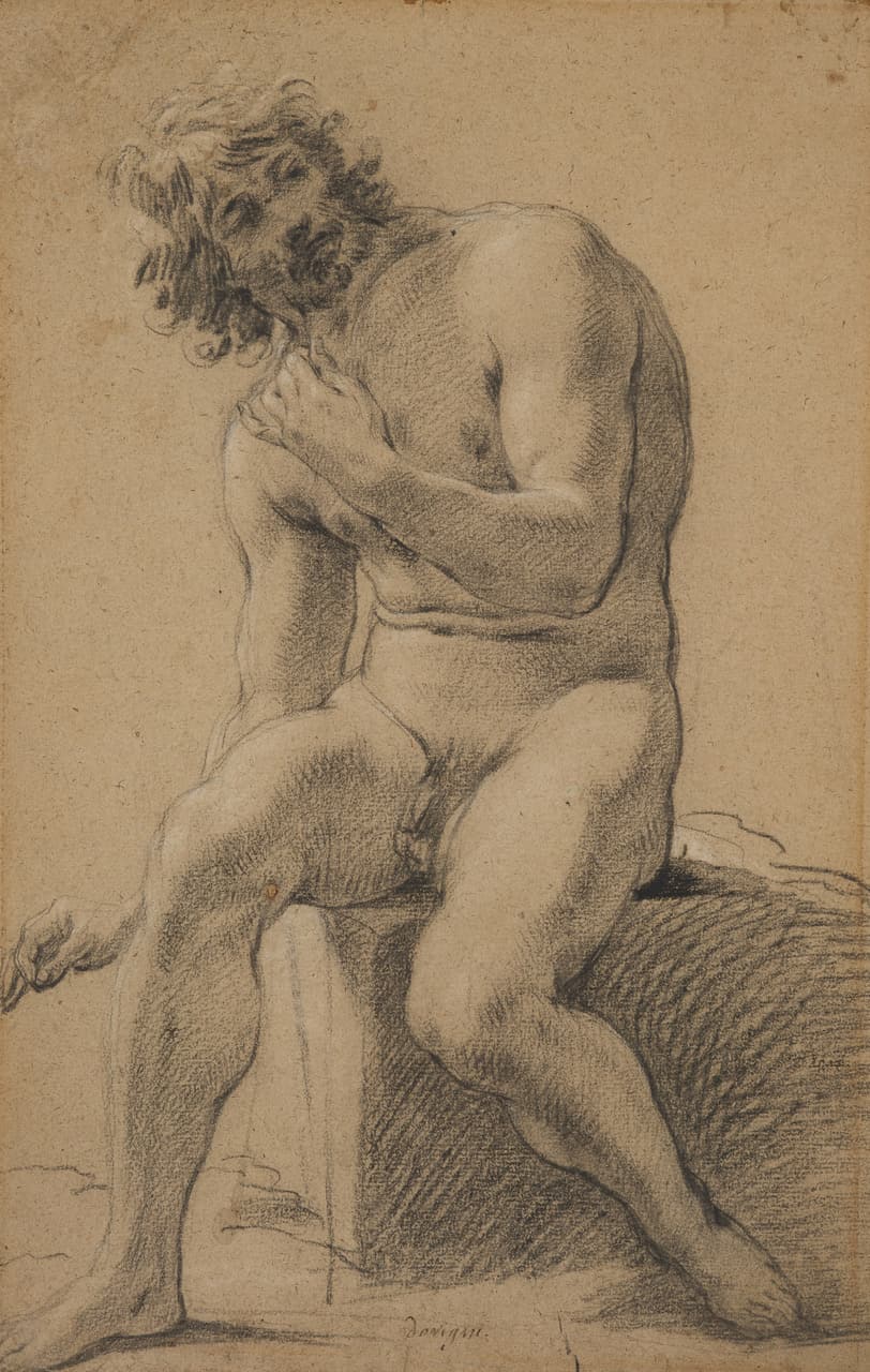 de Bayser, Simon VOUET, Étude pour une figure d’Hercule filant