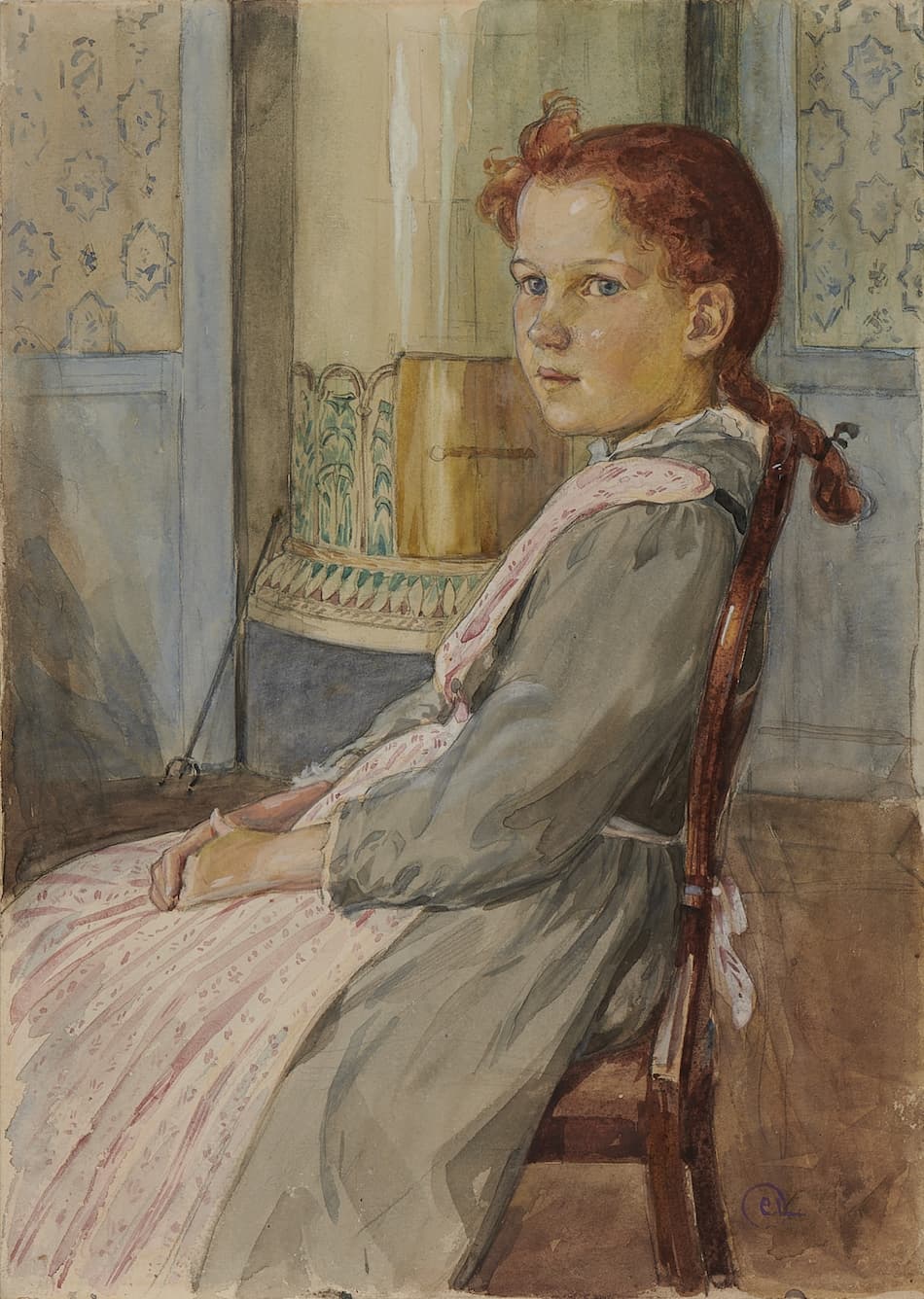 Carl Olof LARSSON, Jeune fille assise