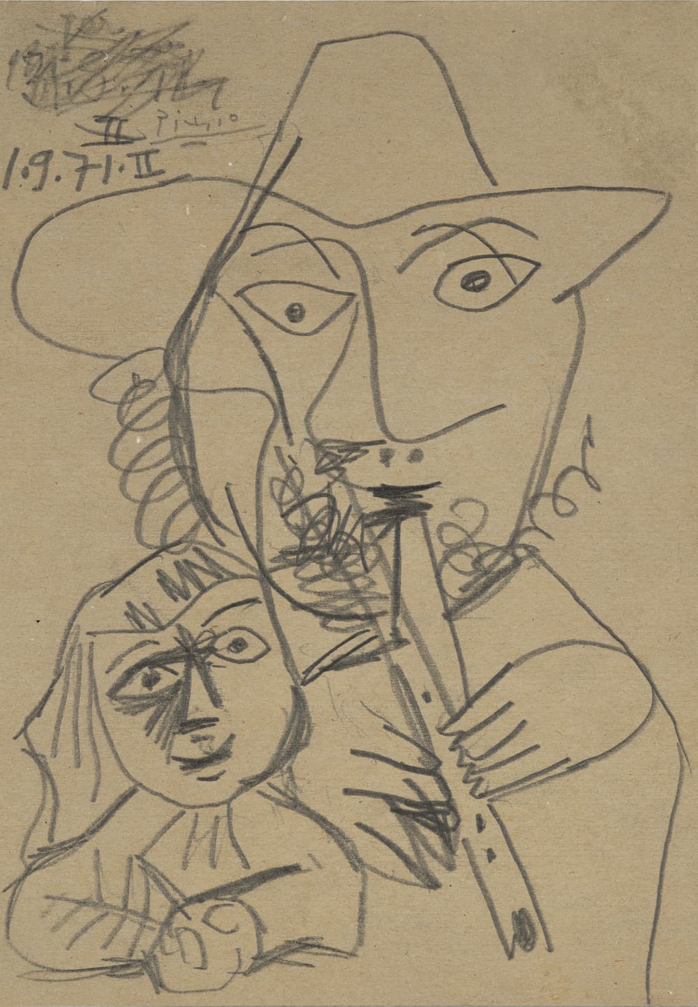 Pablo PICASSO, Homme à la Flûte et Enfant