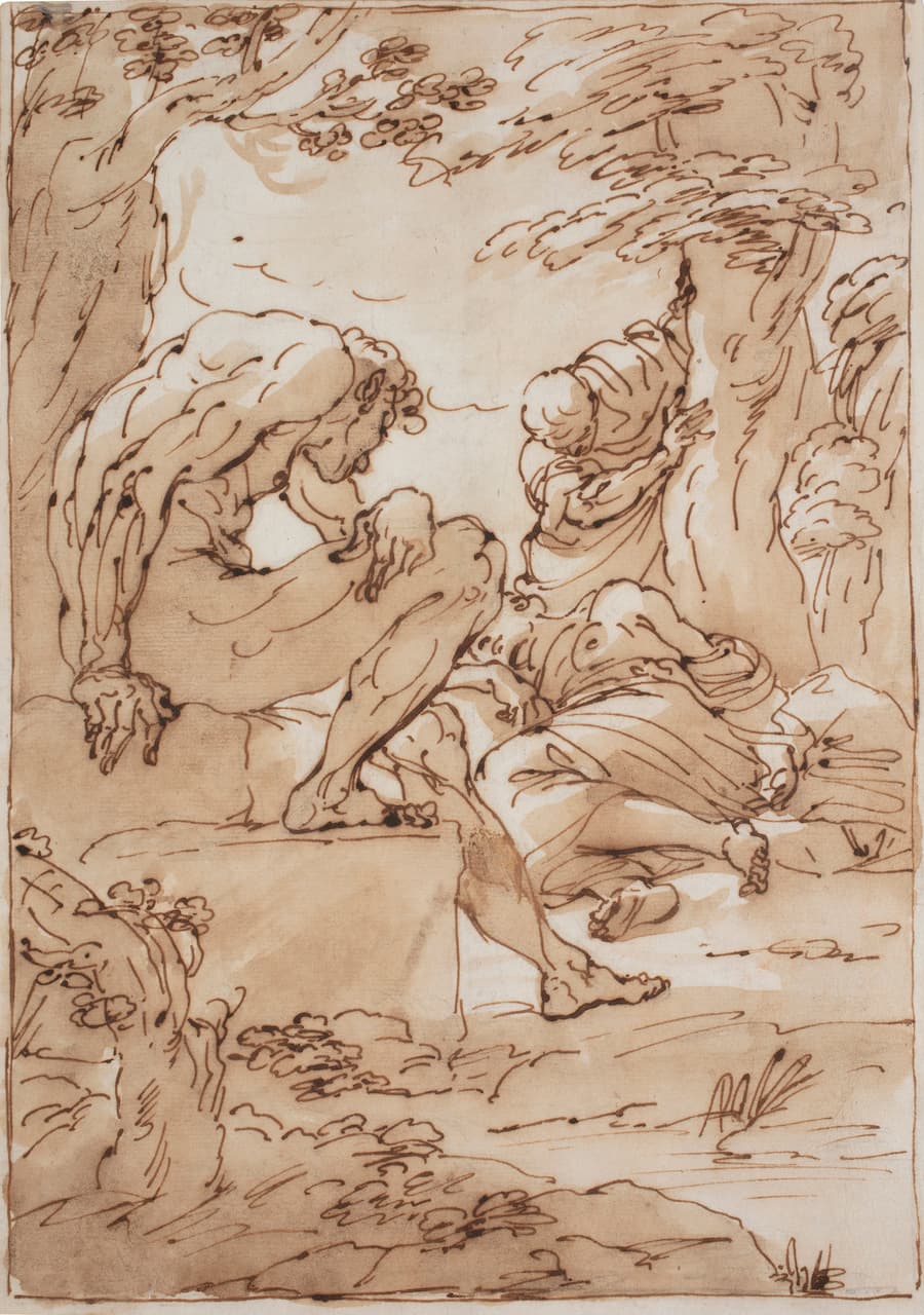 Ubaldo GANDOLFI, Personnages dans un paysage