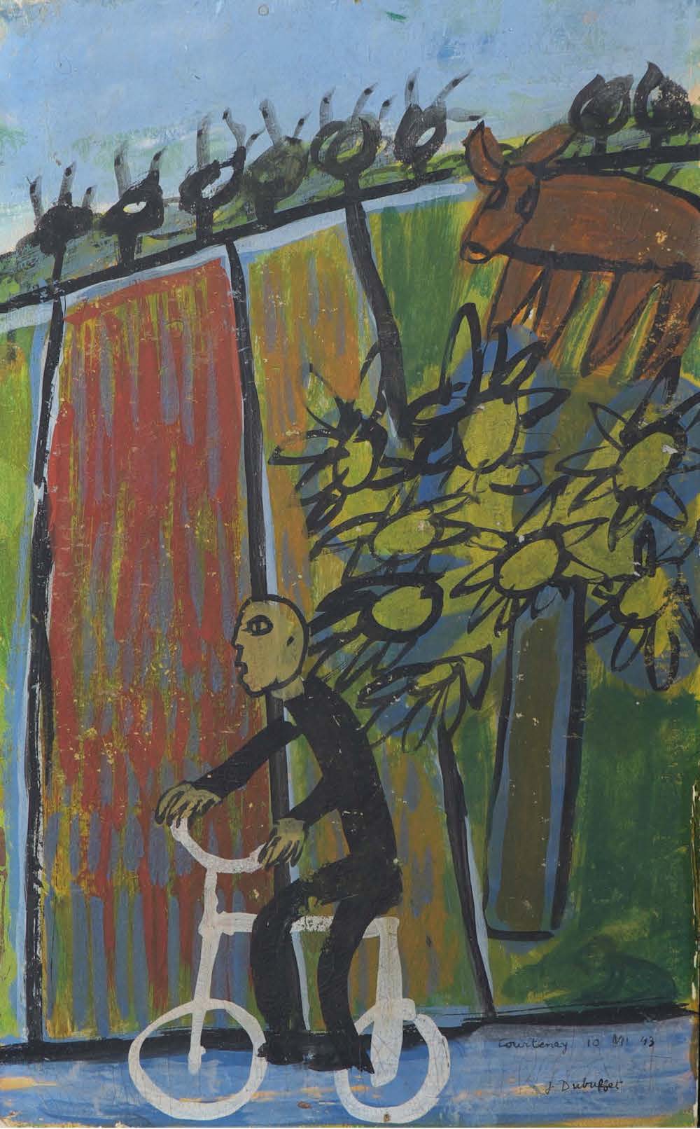 Jean DUBUFFET, Cycliste aux champs