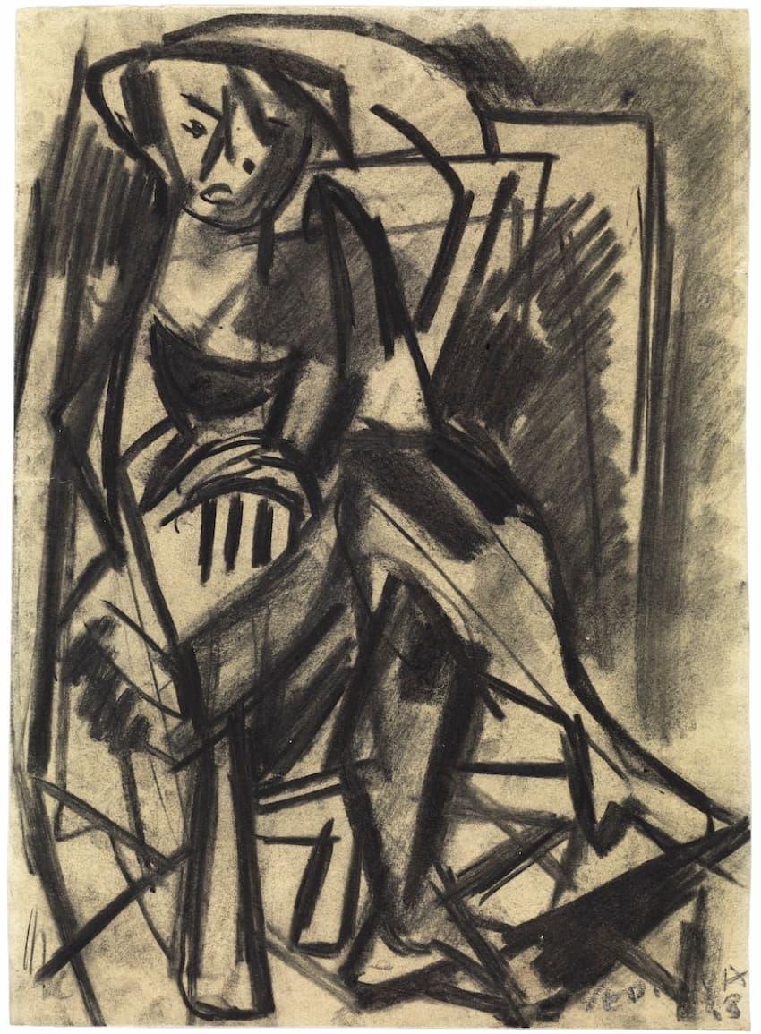 Emilio VEDOVA, Femme assise