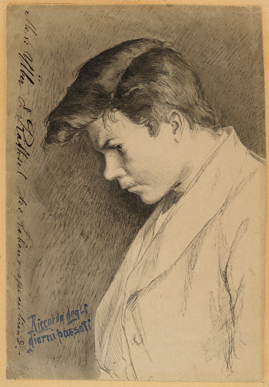 Benjamin Peronnet Fine Art, Helene SCHJERFBECK, Portrait de jeune homme de profil