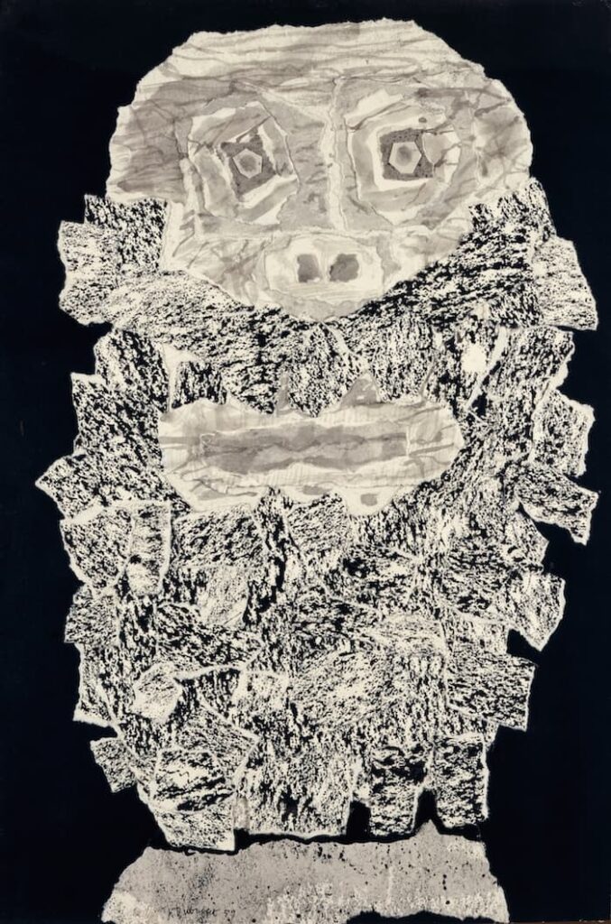 Jean DUBUFFET Barbe des colères Assemblage d’empreintes (encre de Chine) 51x34 cm Juin 1959 Coll. Fondation Dubuffet, Paris © Fondation Dubuffet / ADAGP, Paris