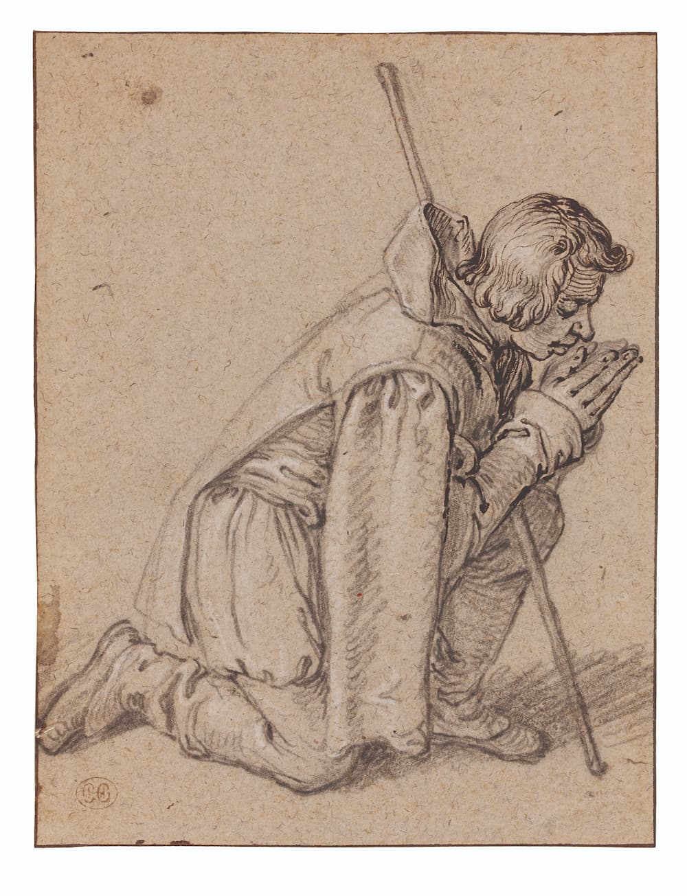 Haboldt • Pictura : Jacques DE GHEYN II, Un Berger Agenouillé en Prière, c. 1603