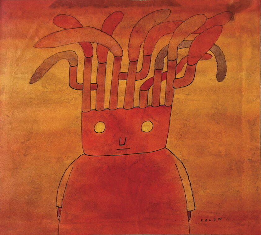 Galerie Laurentin, Jean-Michel Folon, Figure, vers 1965