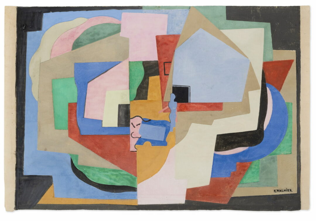 Galerie AB, Georges VALMIER (1885 - 1937), Les Bœufs dans la montagne, 1927, Gouache sur papier